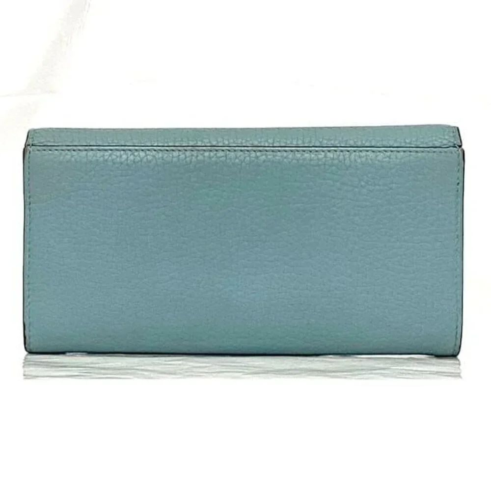 Christian Dior Foldable Long Wallet Light Blue